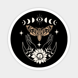 Mystical Moth Celestial Moon phase Magnet